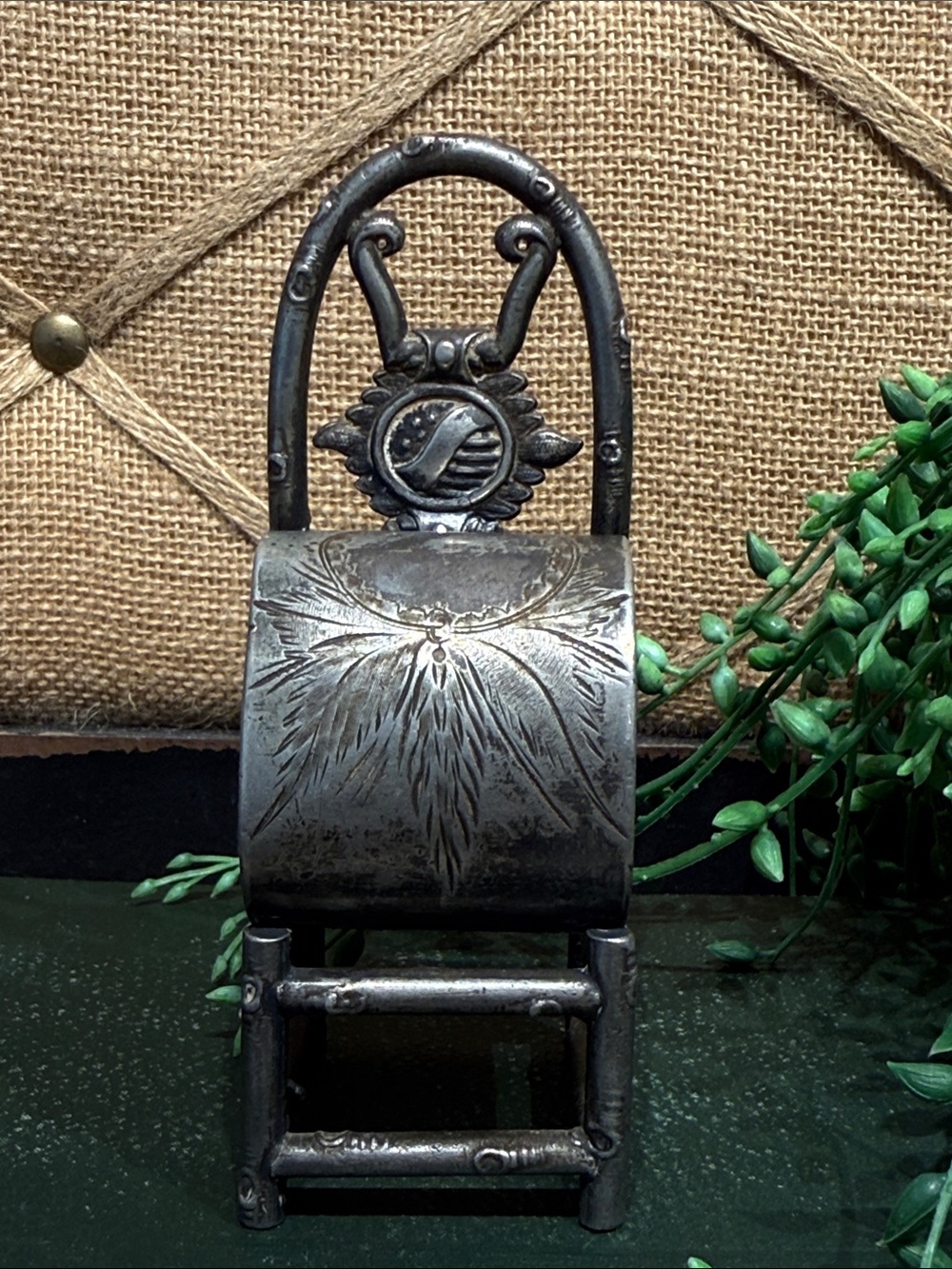 Ornate Vintage Metal Napkin Holder